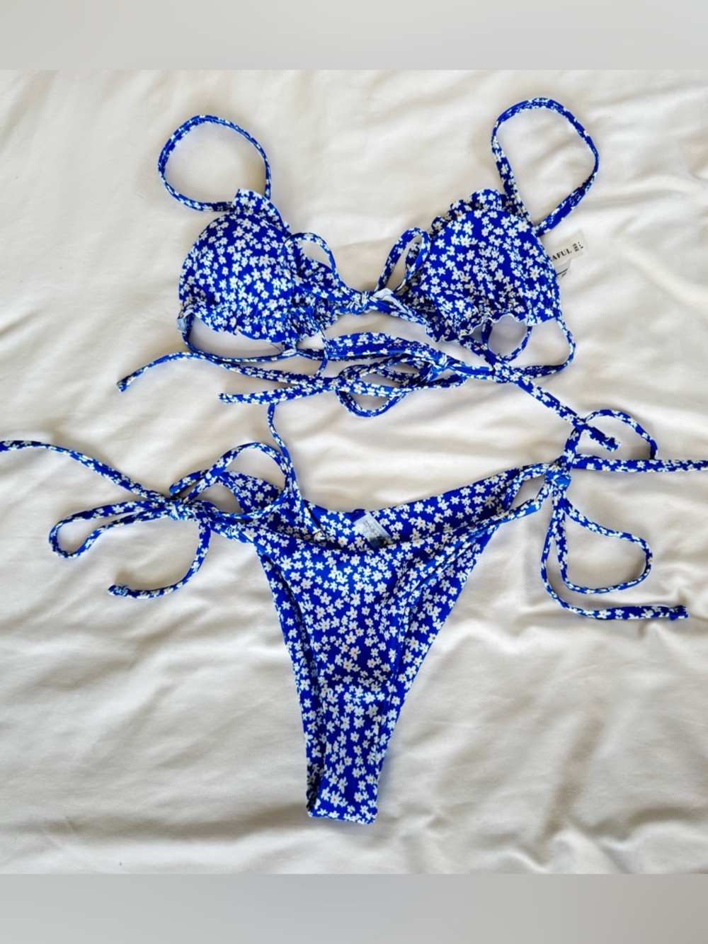 Blue Floral Bikini Set